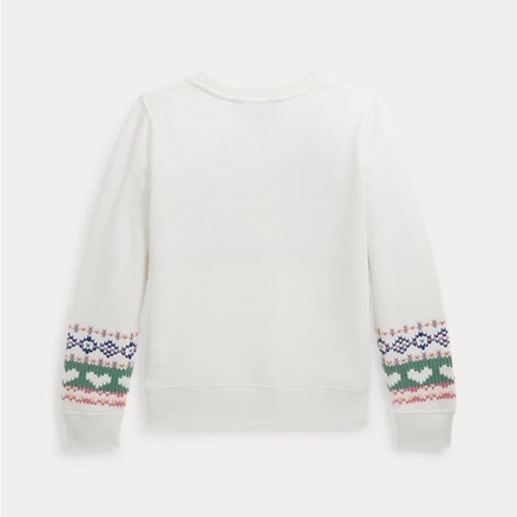 Fair Isle Logo Fleece Sweatshirt girl size 7 - Picture 3 of 8